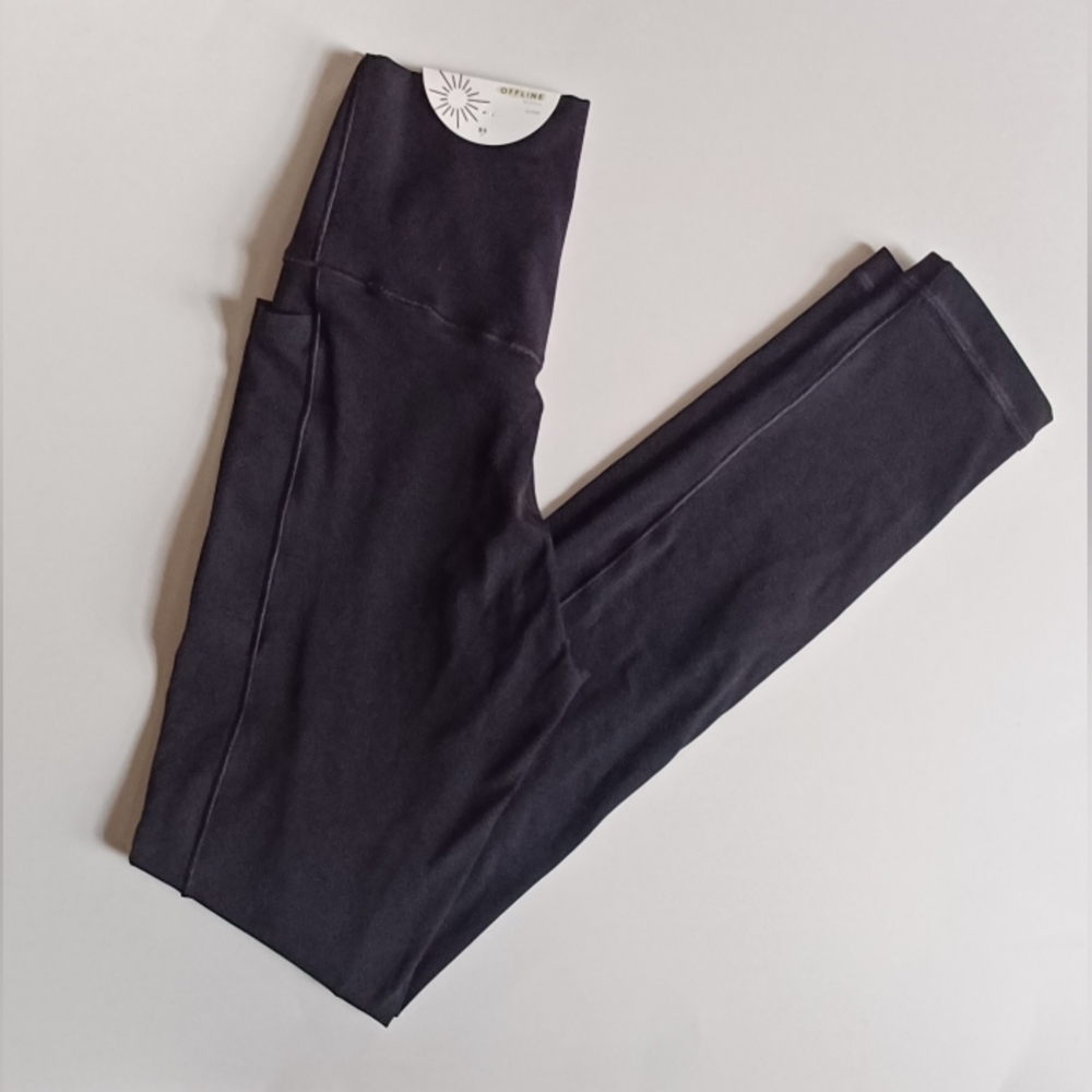 Aerie Offline Real Me Xtra Crossover High Waisted Pocket Leggings 7/8